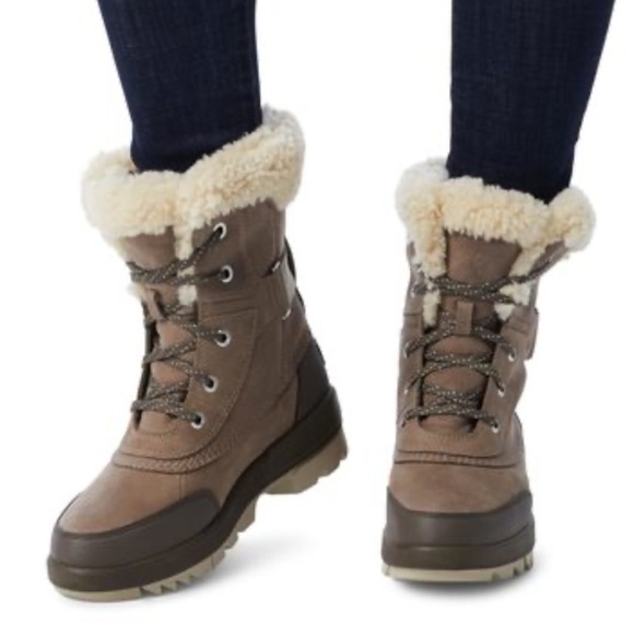 Sorel Shoes - Sorel Tivoli IV Parc Boot Omega Taupe Waterproof Leather Wool Lining Size 6.5